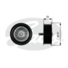 GATES T36434 Deflection/Guide Pulley, v-ribbed belt
